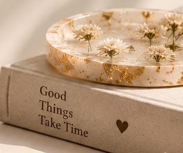 Pressed Flower Coaster